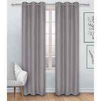 Safdie & Co. Rideau 2PK 84L Blackout Faux Lin Gris