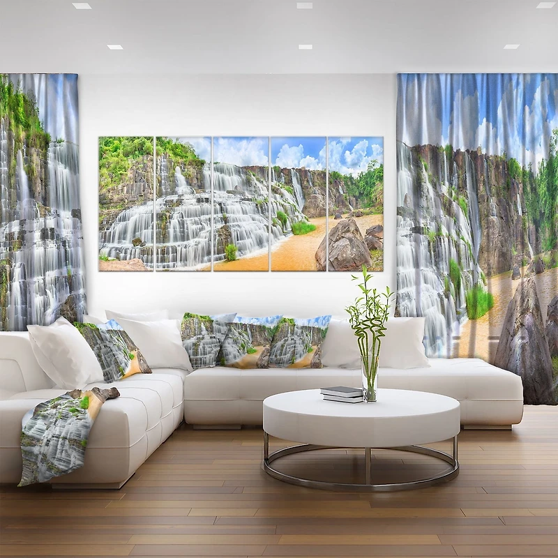 Design Art Chutes De Pongour  Art Sur Toile