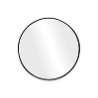 Denmark Solid Wood Grey Round Mirror, 27.5 ø