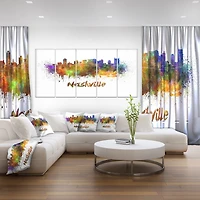 Design Art La Ligne D'Horizon De Las Vegas Art Sur Toile