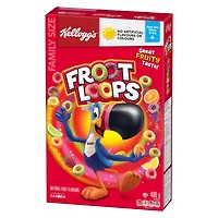 Kellogg's Froot Loops Cereal Family Size 480g- Crispy Loops