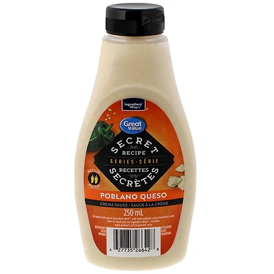 Great Value Secret Recipe Series Poblano Queso Crema Sauce