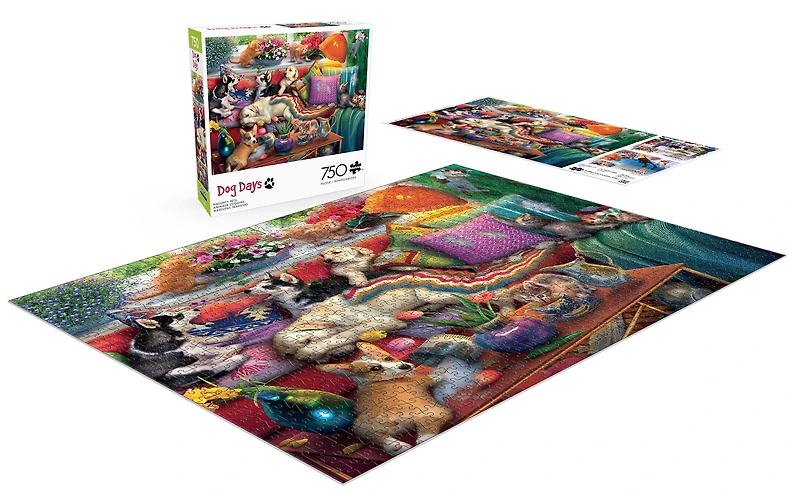 Buffalo Games Eduard Animaux de Compagnie Espiègles Casse-Tête de 750 Pcs pour Adultes Casse-Tête Stimulant Parfait pour les Soirées de Jeux - Casse-Tête Fini Taille 24 x 18
