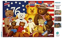 Buffalo Games - Le puzzle Americana Collection - Patriotic Stuffy Bunch - en 500 pièces