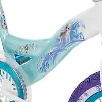 Reines des Neiges de Huffy, 16 pouces, vélos pour les filles avec roues d'entraînement, Blanc étincelant / Bleu cristal 4-6 ans