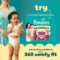 Couches Pampers Swaddlers, absorbantes, gardent bébé au sec et confortable, couche jetable pour bébé sans danger pour la peau, taille 6 (10,4 à [23 à 44 lb])