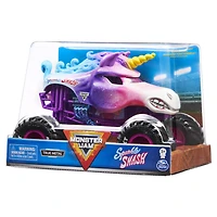 Monster Jam, Monster truck Sparkle Smash officiel, véhicule en métal moulé à collectionner, échelle 1:24