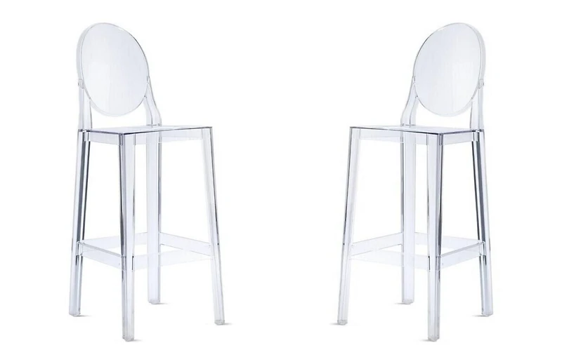 Heavenly Collection Clear Plastic Counter Stool For Dining Areas