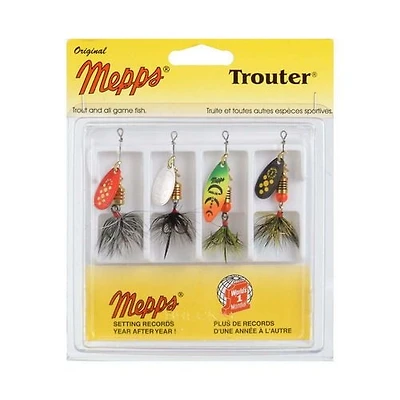 Mepps 4-Pack Kit Truite - Hameçons Habillés Trebel
