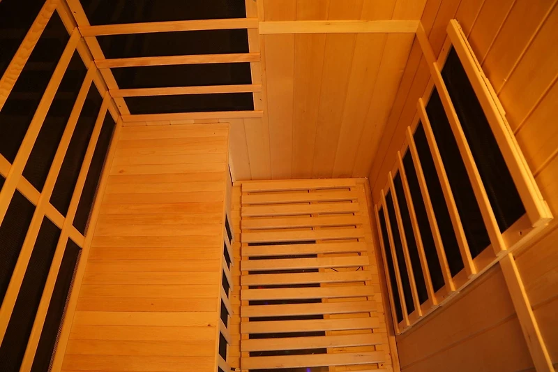 Sauna infrarouge Sirona en bois de pruche pour 3 personnes avec 8 chauffages au carbone