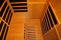 Sauna infrarouge Sirona en bois de pruche pour 3 personnes avec 8 chauffages au carbone