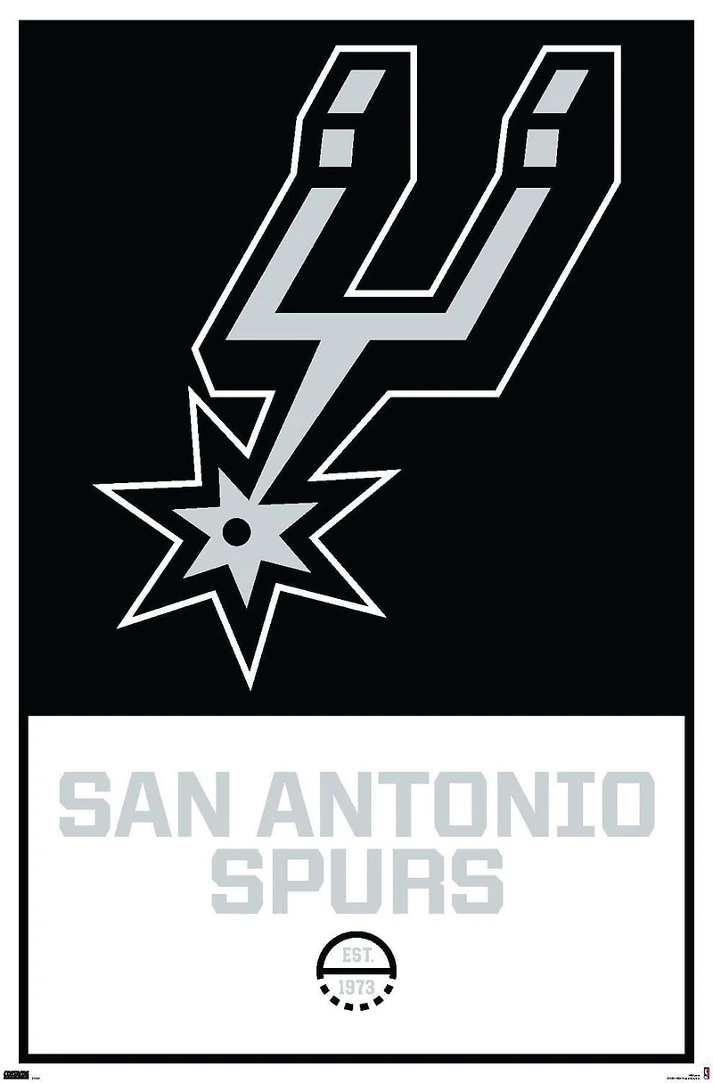 NBA San Antonio Spurs - Logo 21 Wall Poster, 22.375" x 34"