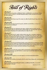 The United States of America - Bill of Rights Wall Poster, 22.375" x 34"