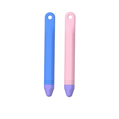 Stylets à pointe en caoutchouc pour enfants onn pour appareils à écran tactile, bleu et rose, lot de 2