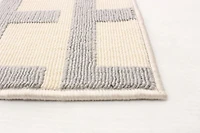 ECARPET Indoor/Outdoor for Balcony, Patio and Garden Villa Light Grey Rug