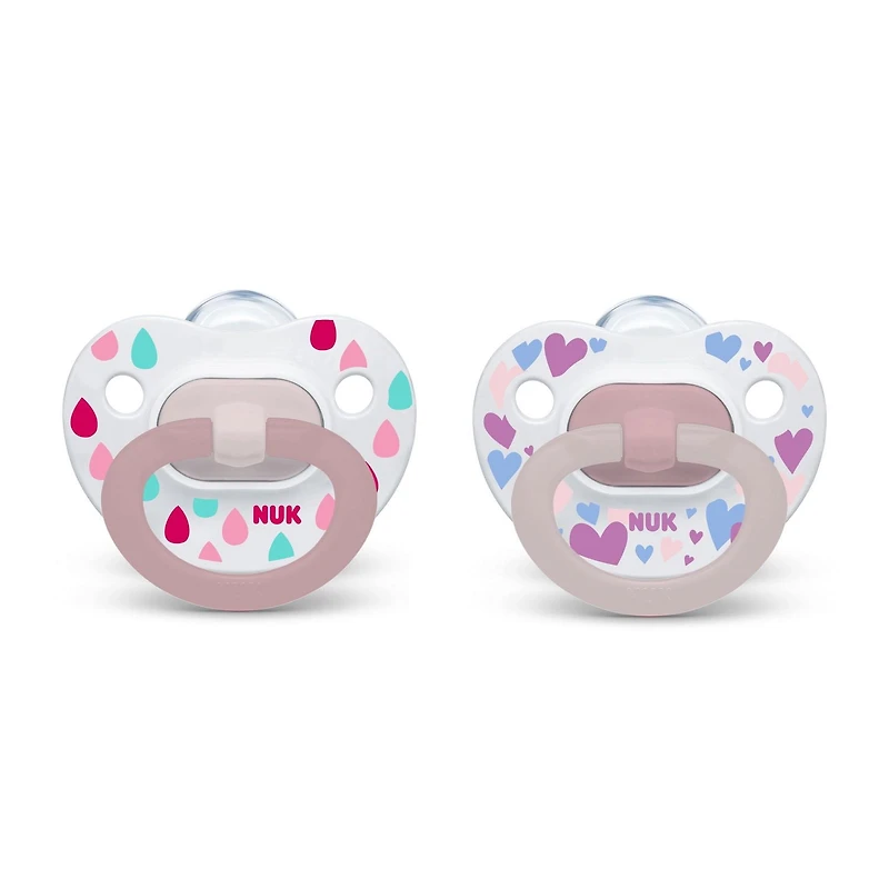 NUK Orthodontic Pacifiers, 6-18 Months, 2-Pack