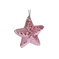 Sparkly Glass Star Ornament - Set of 2