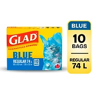Glad Blue Recycling Bags - Regular 74 Litres - 10 Trash Bags
