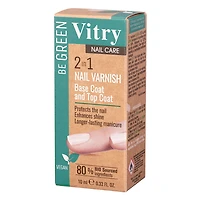 Vitry Be Green nail polish 2 in 1 base coat & top coat, Nail Polish 10mL