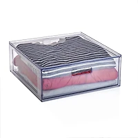 Mainstays transparent plastique brillant tiroir placard grande taille, taille adulte dimension: 14" L x 13.78" W x 5.5" H