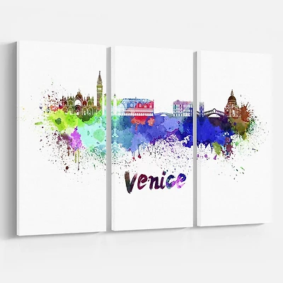 Design Art Venice Skyline Canvas Print