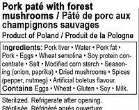 Wolski Pork Pate w Forest Mushrooms, Wolski Pork Pate w Forest Mushrooms