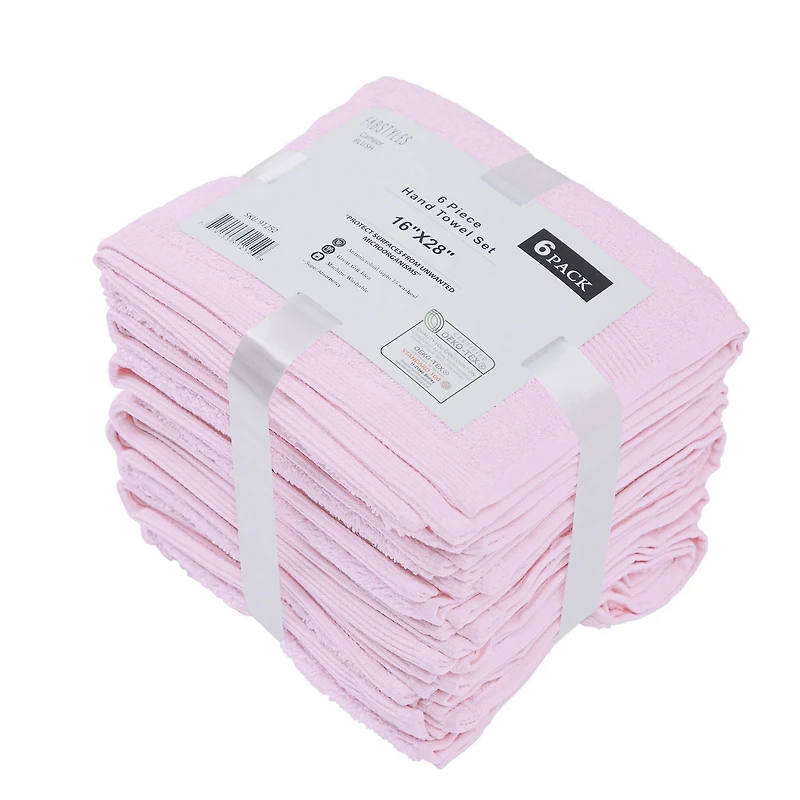 Fabstyles Super Soft and Absorbent Hand Towel, Luxury Hand Towels for Spa, Home, and Hotel, Quick Dry Hand Towels, Set of 6, 16 x 28 Inches