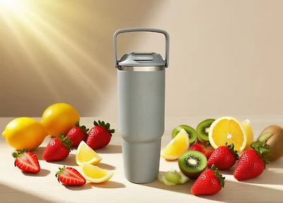 MAINSTAYS 30OZ STAINLESS STEEL TUMBLER GREY, 30OZ STAINLESS STEEL TUMBLER GREY