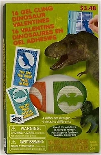 Mello Smello 16CT Valentins Dinosaures En Gel Adhésifs