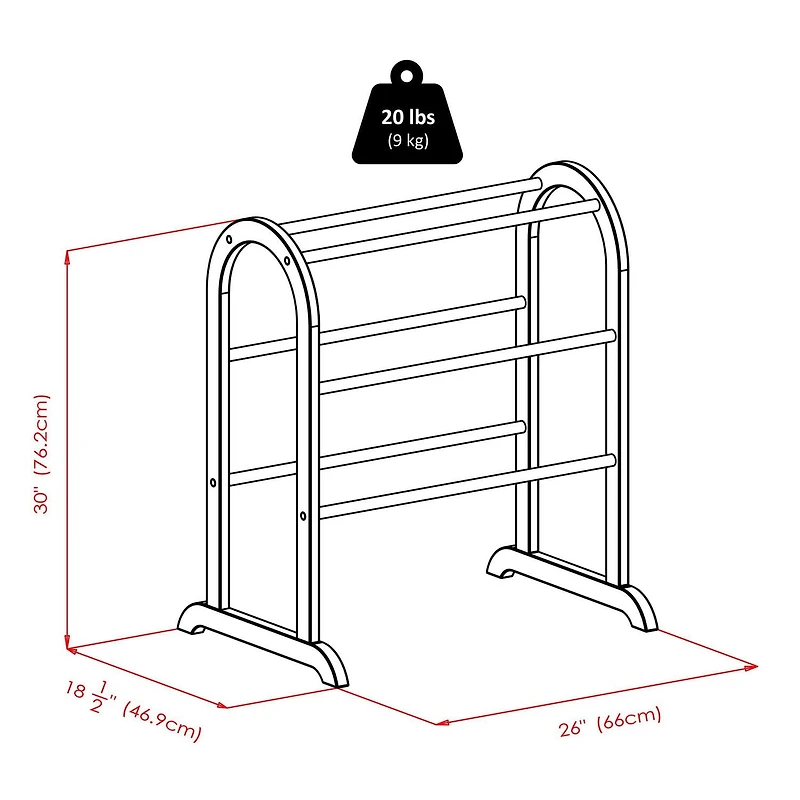 Eleanor Quilt Rack Walnut Finish