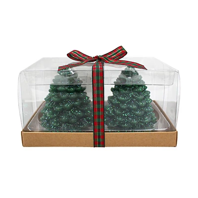 Paquet de 2 bougies d'arbre de Noël