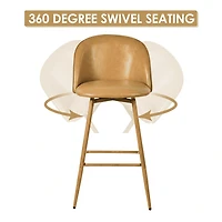 Homy Casa - Ensemble de 2 tabourets de bar contemporains, hauteur d'assise 66 cm, revêtement en tissu et pieds imitation bois