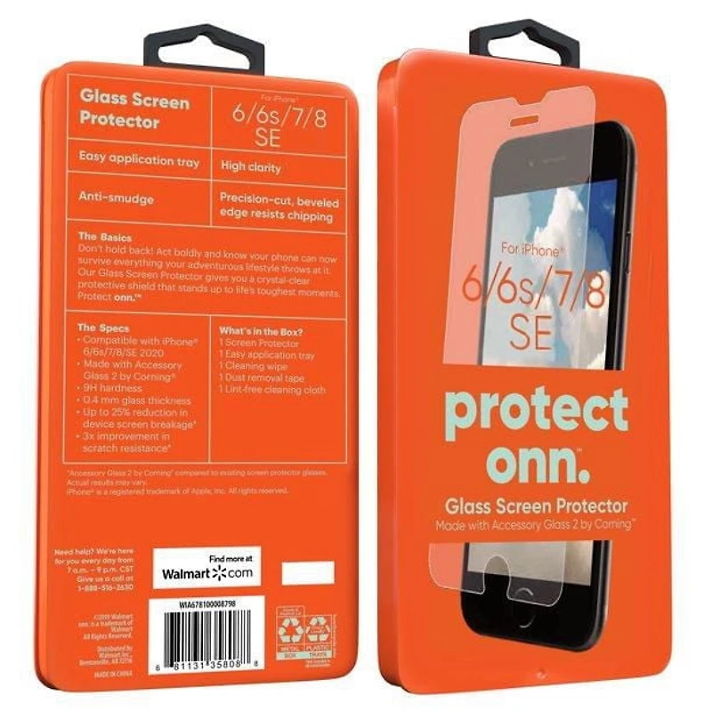 Protection d'écran pour iPhone 6/6s/7/8/SE 2020/SE 2022 Plateau facilitant l’alignement
