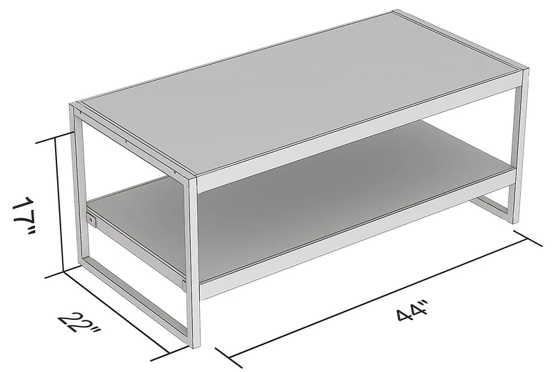 Safdie & Co. Table De Salon 47.25L Bois Brun Récupéré Metal Noir
