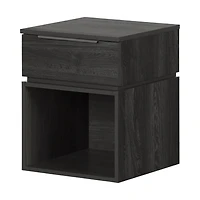 South Shore Hourra 1-Drawer Nightstand for Child, in Gray Oak