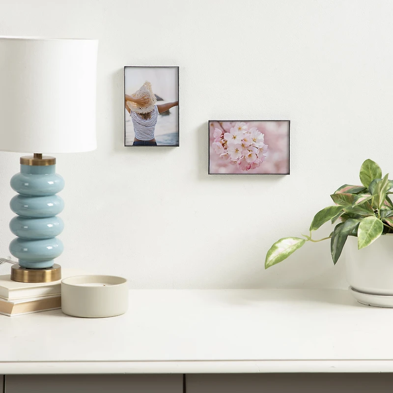 Slimline 4x6 2pk Black Tabletop Picture Frame Set