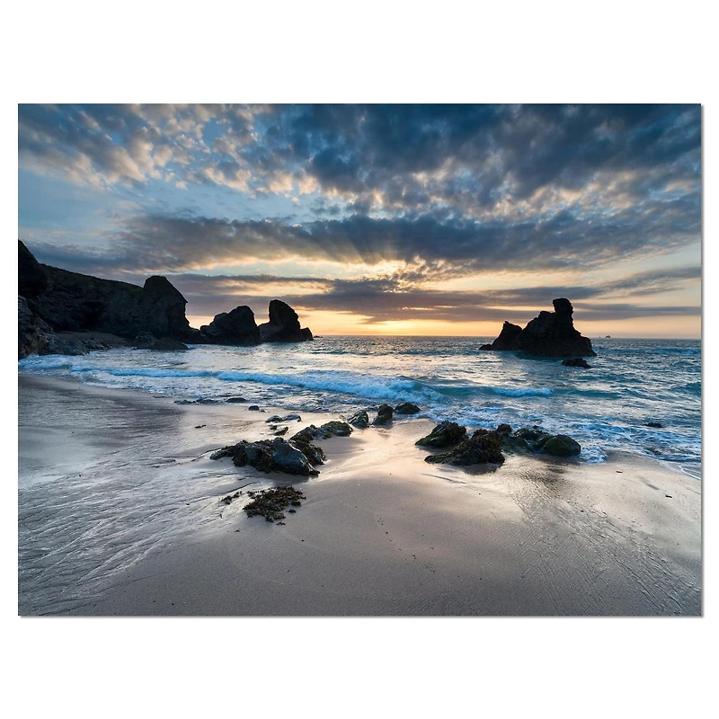 Designart Belle baie de Porthcothan Art mural sur toile