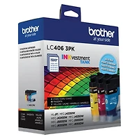 Brother Genuine LC4063PKS Standard-Yield Colour Ink Cartridge 3-Pack