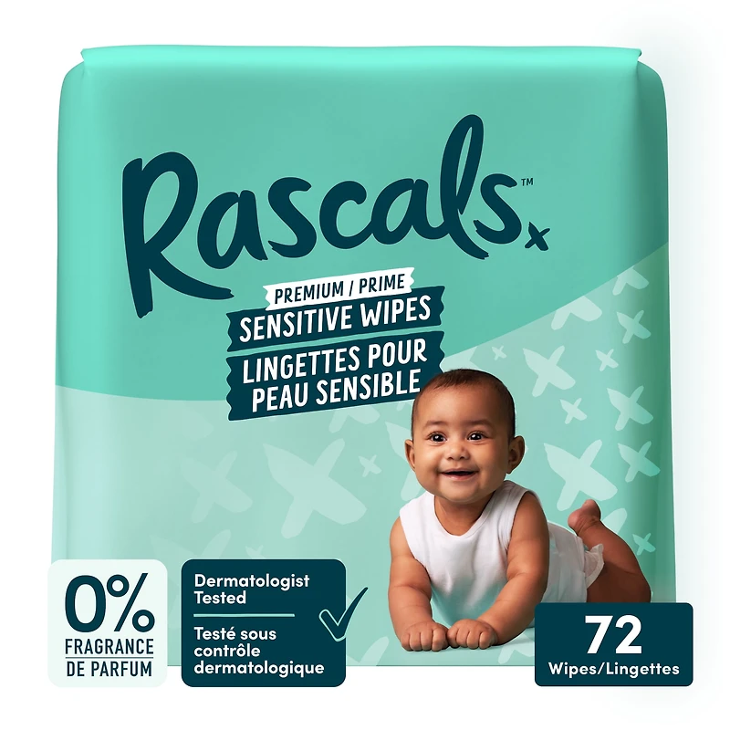 Lingettes Sensibles pour Bébés, Sans Parfum, emballage individuel Paquet de 9 Jumbo (648 lingettes) Multi-paquet (216 lingettes) Paquet simple (72 lingettes) Unisexe