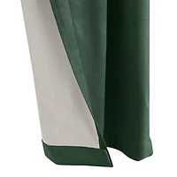 Loft Living Sicily Room Darkening Dual Header Single Curtain Panel 50 x 84 in Dark Green