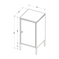 Table de chevet avec porte en métal de la collection Dylane South Shore
