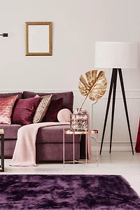 ECARPETGALLERY Timeless Purple Shag 4'0" x 5'6"