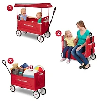 Radio Flyer Wagon tout-terrain à pliage facile avec auvent