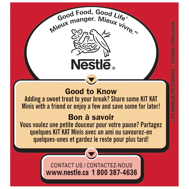 Minibarres NESTLÉ® KITKAT®, sachet de 380 g 380 GR
