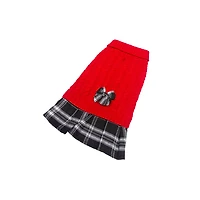 One Paw, Holiday Dress Sweater, Dog Sweater, Built-in Skirt, ONEPAW EX HOLIDAY SWEATER