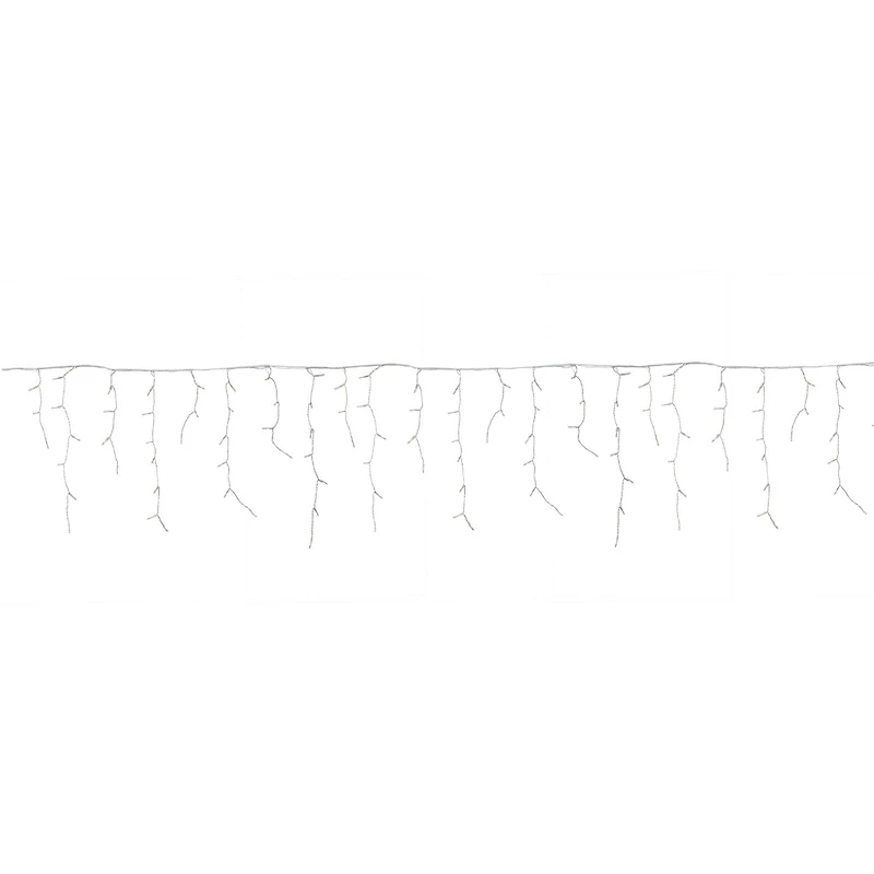 240 5MM LED ICICLE, INDOOR/OUTDOOR, TWINKLING, ADAPTOR, CLEAR WIRE, MULTICOLOUR, CONNECTABLE