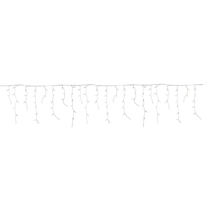 240 5MM LED ICICLE, INDOOR/OUTDOOR, TWINKLING, ADAPTOR, CLEAR WIRE, MULTICOLOUR, CONNECTABLE