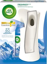 AirWick Freshmatic Air Freshener, Automatic Spray Kit, Mountain Breeze, 1 Device + 1 Refill