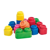 Clementoni Soft Clemmy 12 Piece Block Set - Made with a non-toxic & washable material. Suitable for 6-36 months.