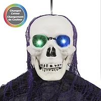 7 FT Hanging Lighted Ghost - Purple